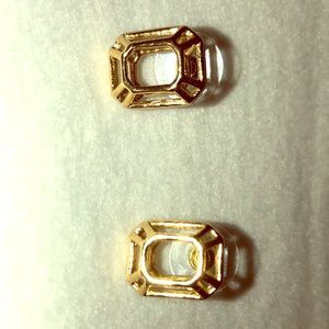 Kate Spade gold colored rectangular earrings